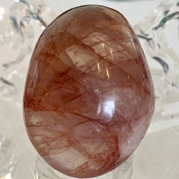 Crystal Healing Other - 2" RED FIRE QUARTZ Hematoid Crystal Polished Palm Stone Tumble Madagascar 73g